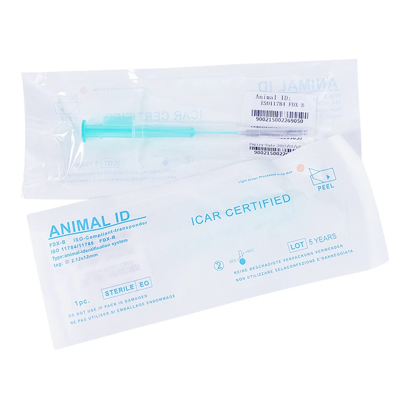 Pet Animal Microchip Syringe 1.25*7mm/1.4*8mm/2.12*12mm Horse Dog Microchip Pet Chip Animal Syringe For Dogs Cats Fish