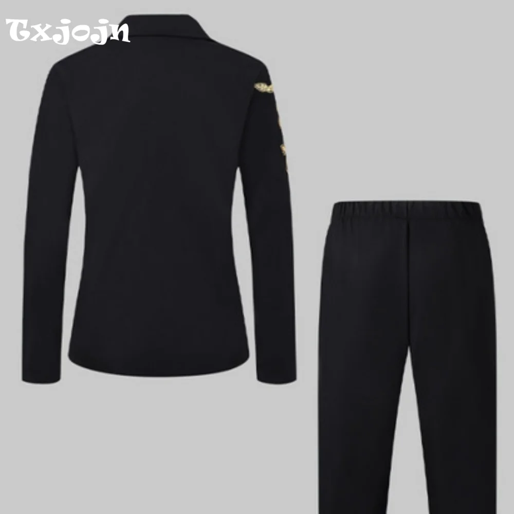 Formal Boys Suit Fashion Homecoming Tuxedos 3-piece Set Performance Costume Gold Foil Printed Blazer Pants Tie for Party