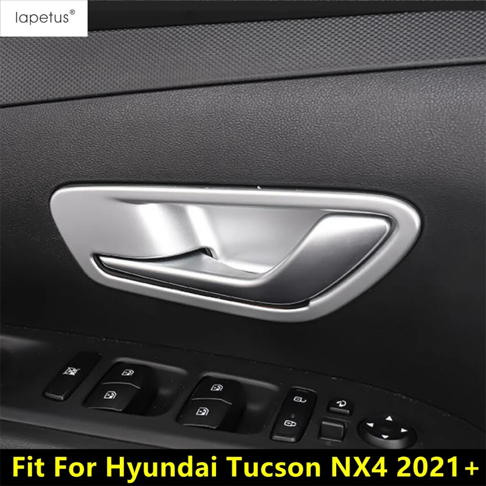 

Car Inner Door Armrest Handle Bowl Frame Decor Cover Trim For Hyundai Tucson NX4 2021 2022 2023 2024 2025 ABS Matte Accessories