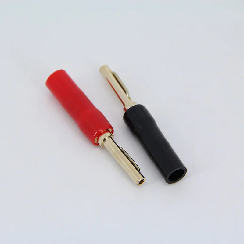 Conectores Banana de sonido Musical, conector de cable de altavoz, conectores Banana chapados en oro de doble tornillo, conector para Cable de altavoz