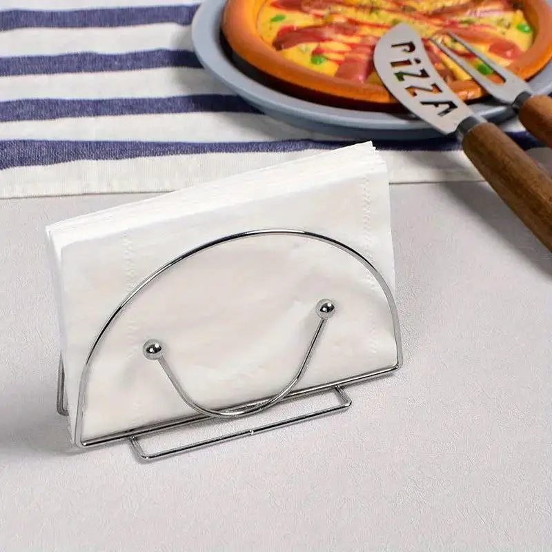 1Pc Table Napkin Holder Napkin Clip Rack Box Serviette Organizer Tissue Dispenser Storage Case Decor