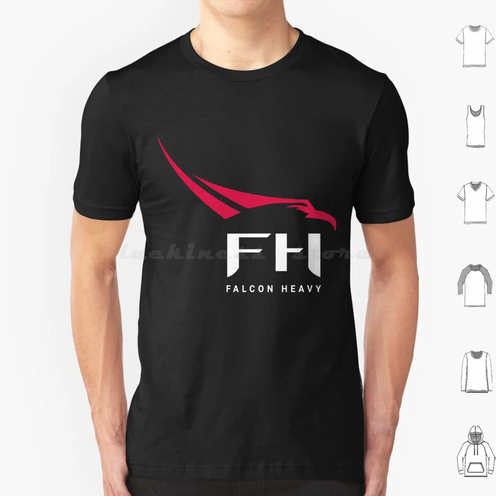 Spacex Falcon Heavy Logo Classic T Shirt Big Size 100% Cotton Spacex Falcon Heavy Logo Classic