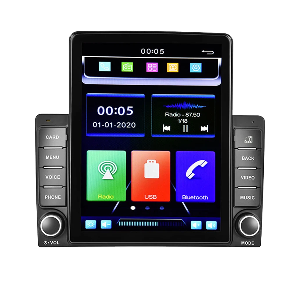 

2 Din 9.5 Inch Touch-Screen MP5 Player Car Stereo FM Radio for Apple/Android CarPlay Mirror Link Navi Bluetooth