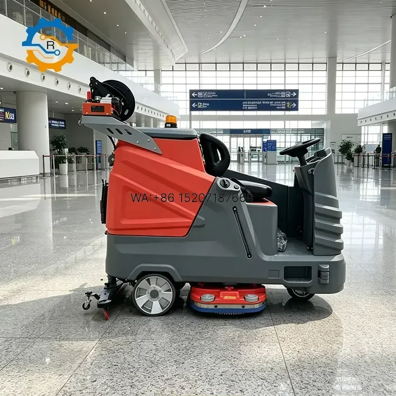 Wmwmnu for ROD Parking Lot Battery Operated Ride-On Floor Washer Automatic Scrubber