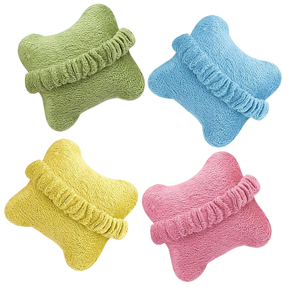 4Pcs Mouse Wrist Rest Support Lightweight Compact Wrist Rest Pillow with Anti Slip Base Flannel Silk Cotton Material for Office