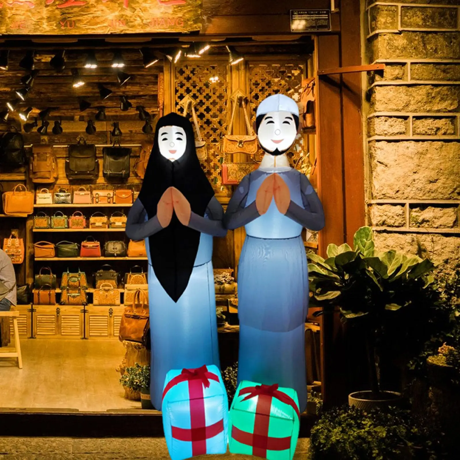 

Ramadan Inflatable Character Decor Illuminated Yard Lawn Party Supplies for Muslim Holiday Outdoor Festival Home