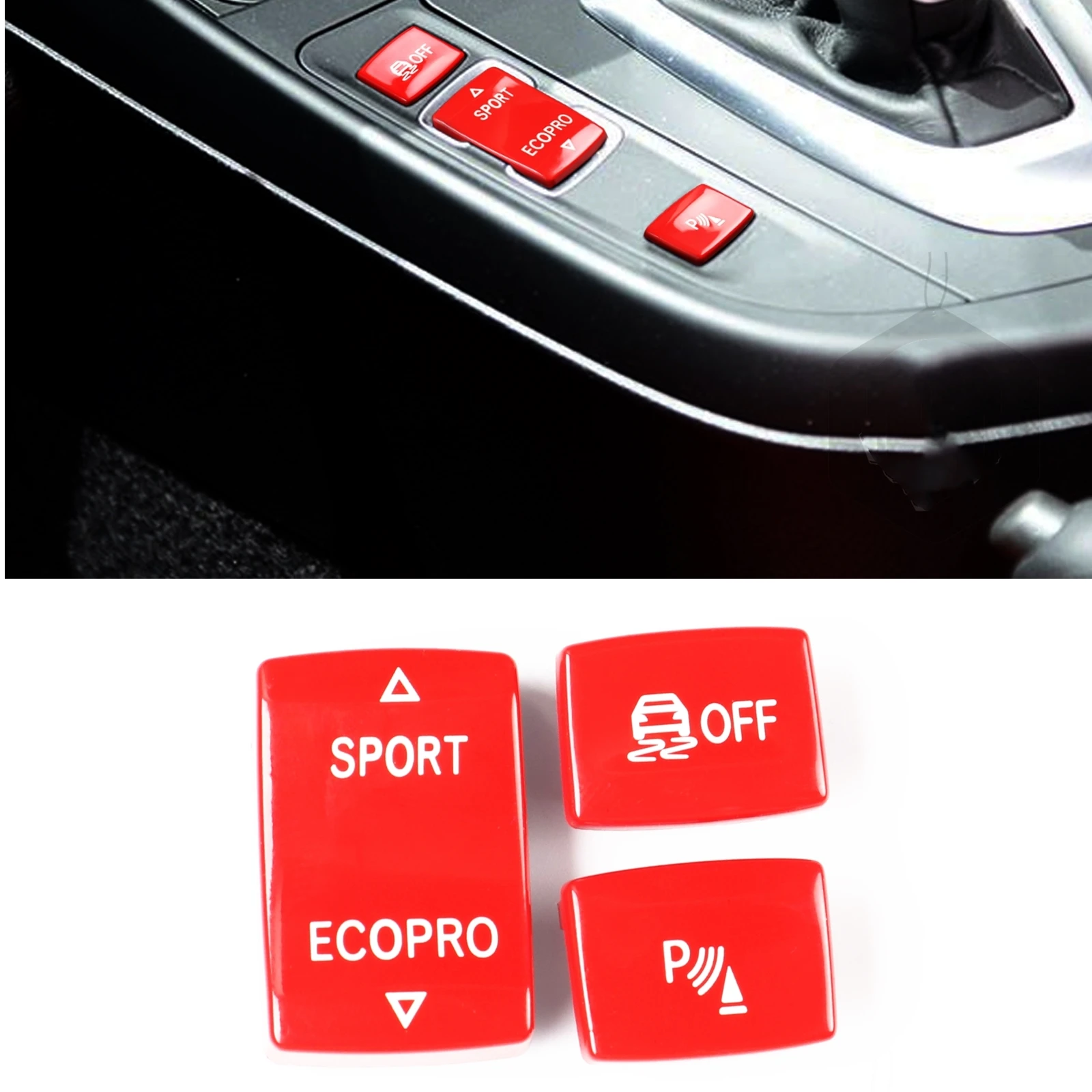 

For BMW 1 2 3 4 Series F20 F21 F22 F23 F30 F31 F34 F32 F33 F36 Gear Shift Position Panel Button Cap Sport-Ecopro Off P Switch