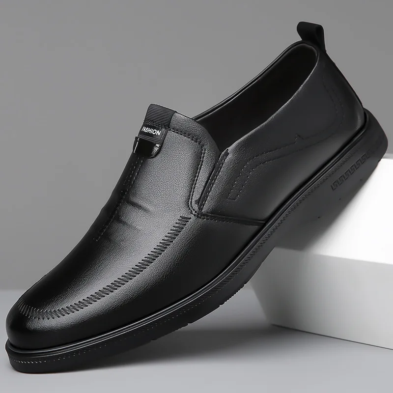 

Men's New Business Casual Shoes Round Toe Versatile Anti Slip Soft Sole Loafers Spring Autumn Lightweight Comfortable Footwear