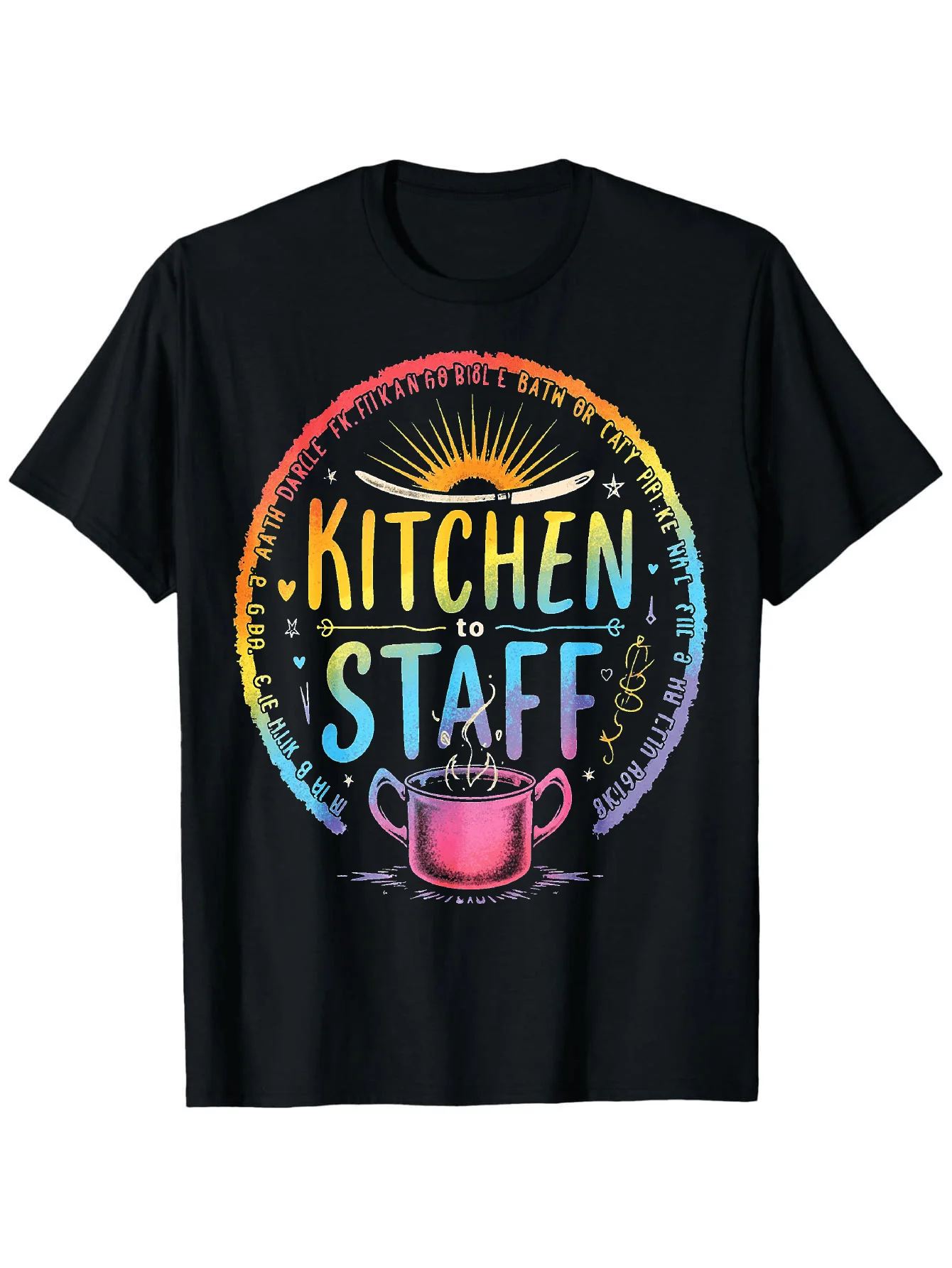 T-shirt uniforme pour homme, extensible, doux, antidérapant, tailles S-XXXL |   Impression Motivational Inspire, Teach, Nurture, Educate - Lavable en machine, Sui