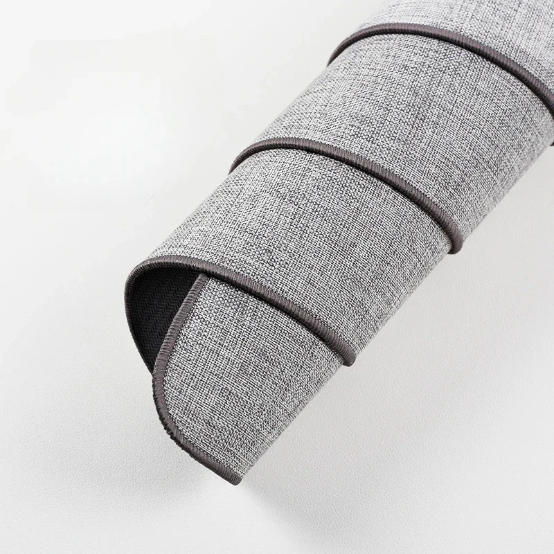 Large Linen  Mouse Pad Home Office Computer Desk Protector Laptop Table Mat Non-slip Keyboard Mice Mat Computer Game Esports