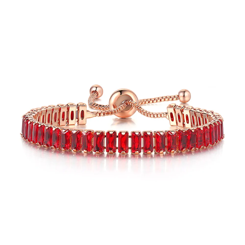 CZ Tennis Armbanden voor Vrouwen Unieke Zwarte Kristallen Bangle Rose Goud Kleur Verstelbare Hand Chain Vrienden Sieraden Groothandel DZH051
