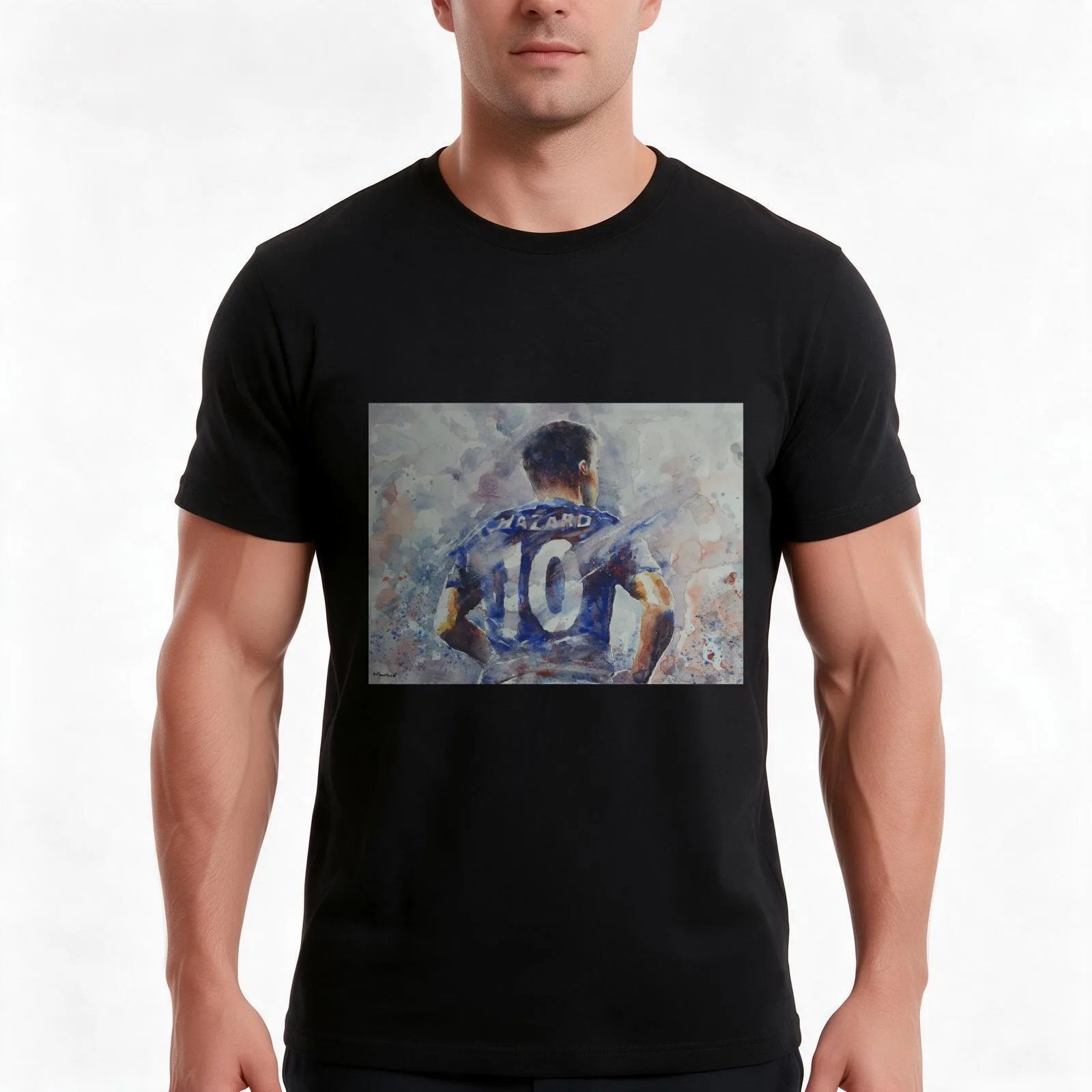 Eden Hazard - Portrait 1 T-Shirt Summer Casual Cotton Tee Oversized Streetwear Tops Vintage Graphic Print Unisex Men Women