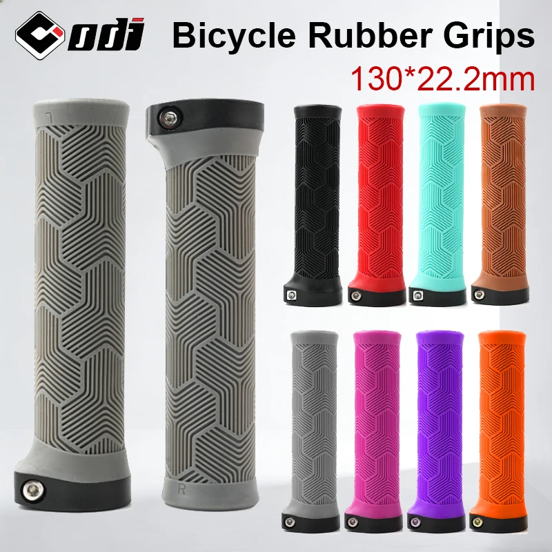AliExpress NONE ODI Bicycle Rubber Grip 130mm Non-Slip Bicycle Handlebar Handles Double Aluminum Lock Bike Cuffs for Mountain Bike Cycling Grips