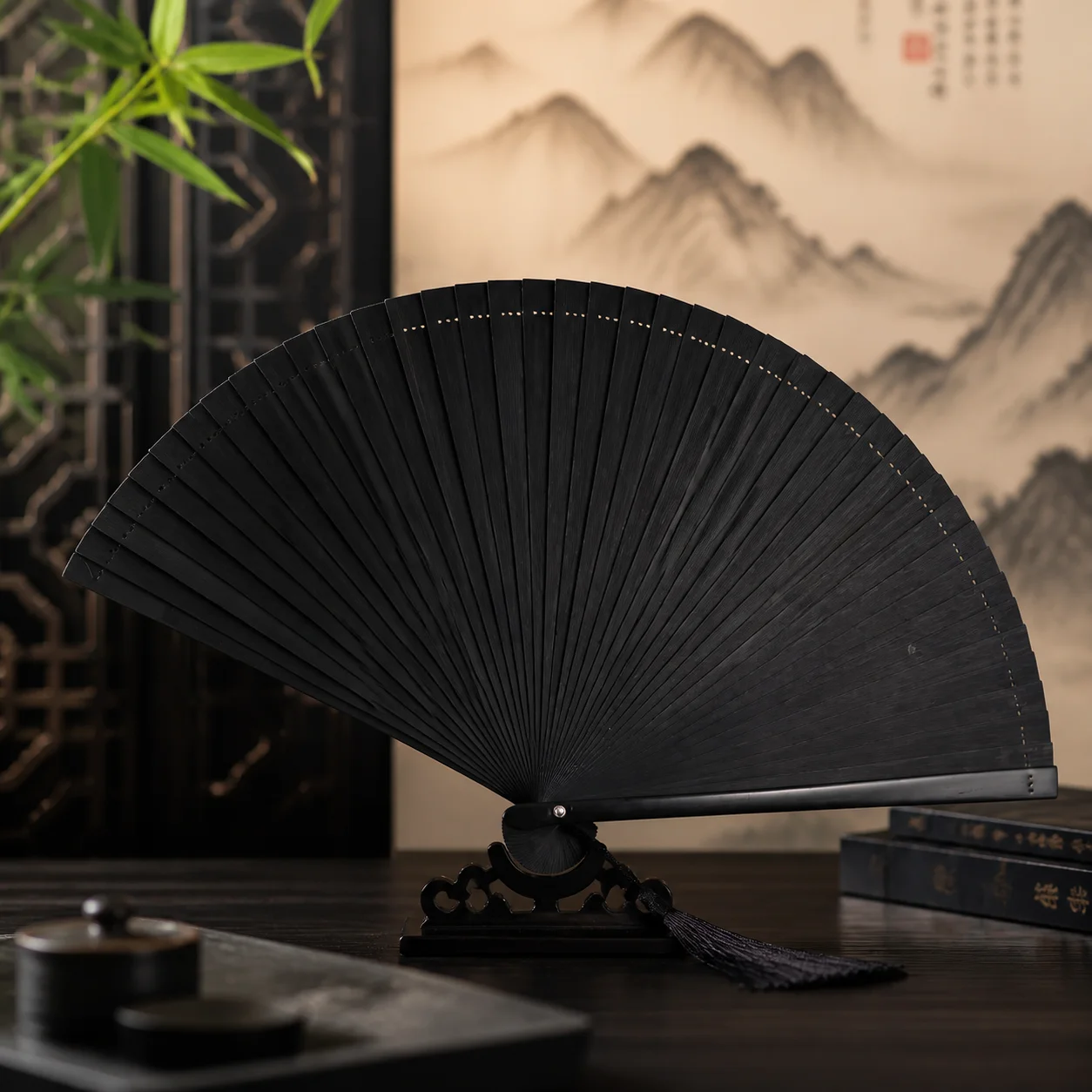 Pequeno ventilador de bambu dobrável, adereços portáteis dança, quimono fã, ornamento compacto