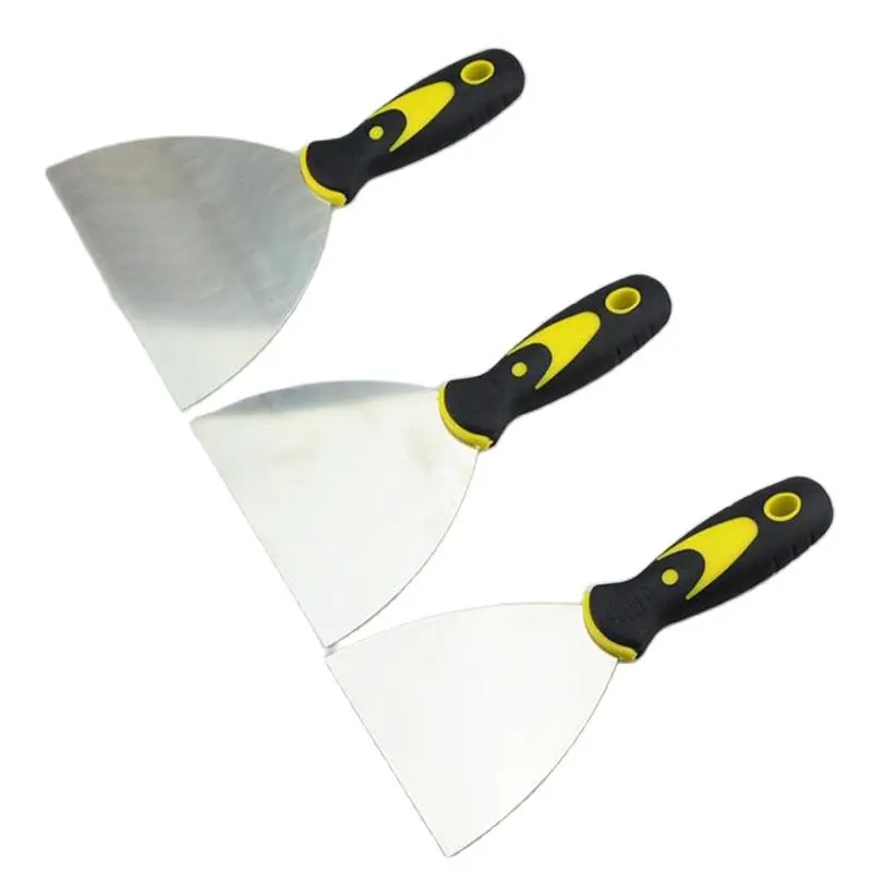 1.5Inch Putty Knife 1Pcs Scraper Blade Scraper Shovel Carbon Steel Plastic Handle Wall Plastering Knife Hand Tool 195x38mm