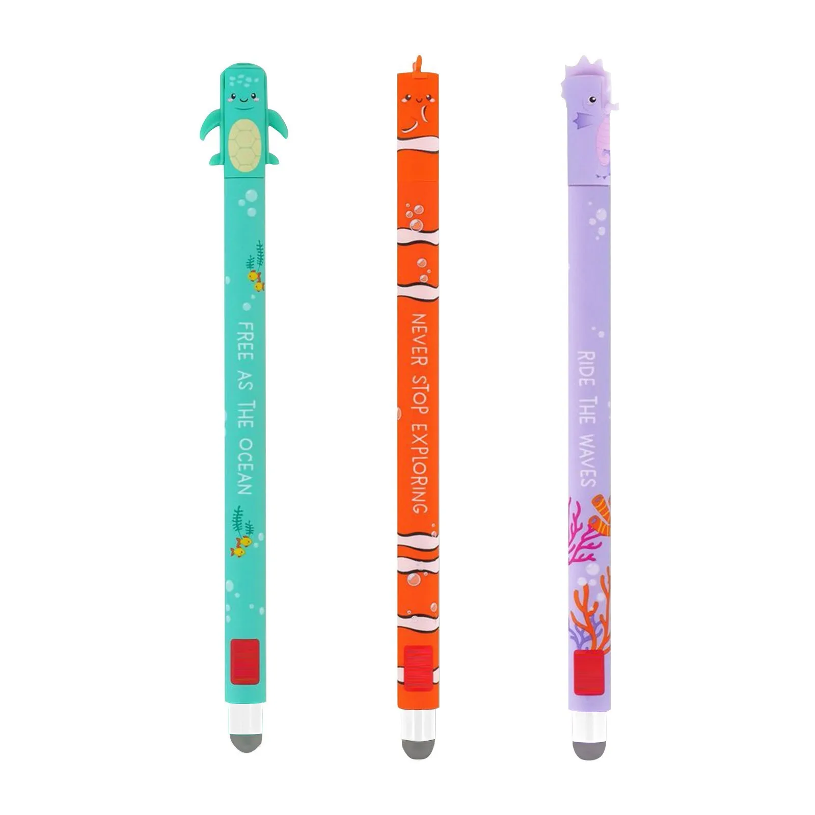 

Generisch Erasable Pen Set Special Edition,3pcs Erasable Gel Pens,Cute Cartoon Gel Ink Black Pen Ballpoint for Writing Note 1ml