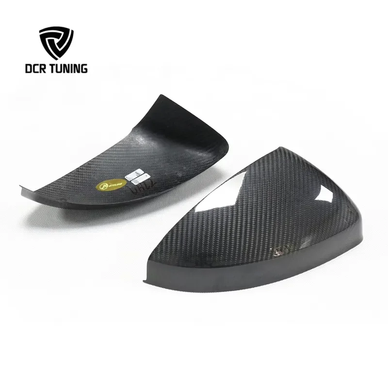 For Audi Dry Carbon Fiber Front Mirror Cover Stick-on  R8 TT TTS TTRS Exterior Modification Parts