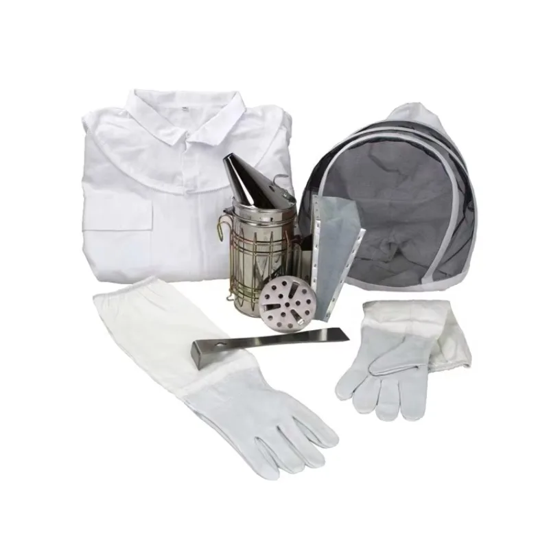 

Flexzion Beekeeper Starter Kits Jacket Suit Gloves J-Hook Tools Smoker Professional Bee Keeping Supplies