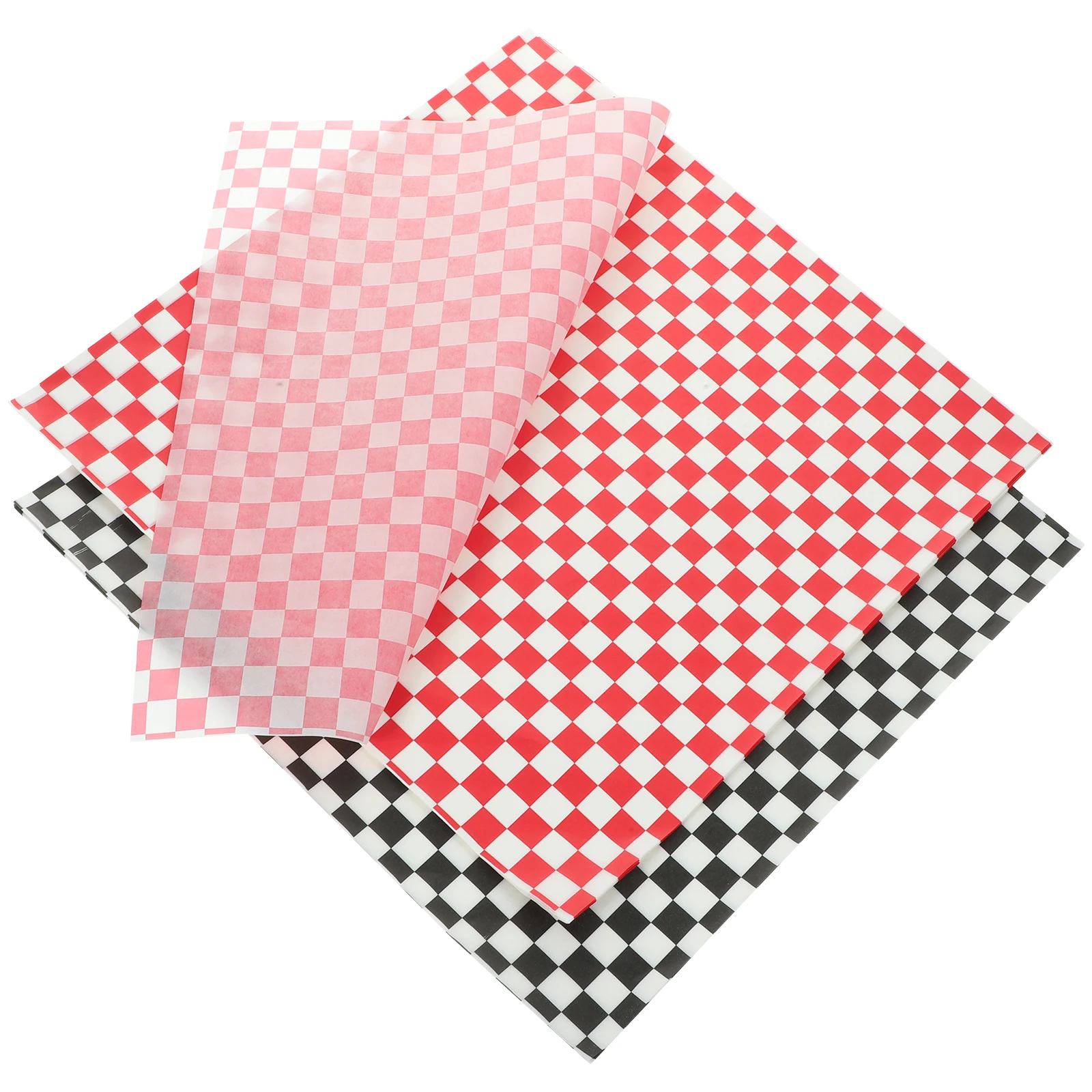 

100 Sheets 30x30cm Greaseproof Baking Paper Red Black Checkered Food Wraps S wich Hamburgers Pastry Packing Tools