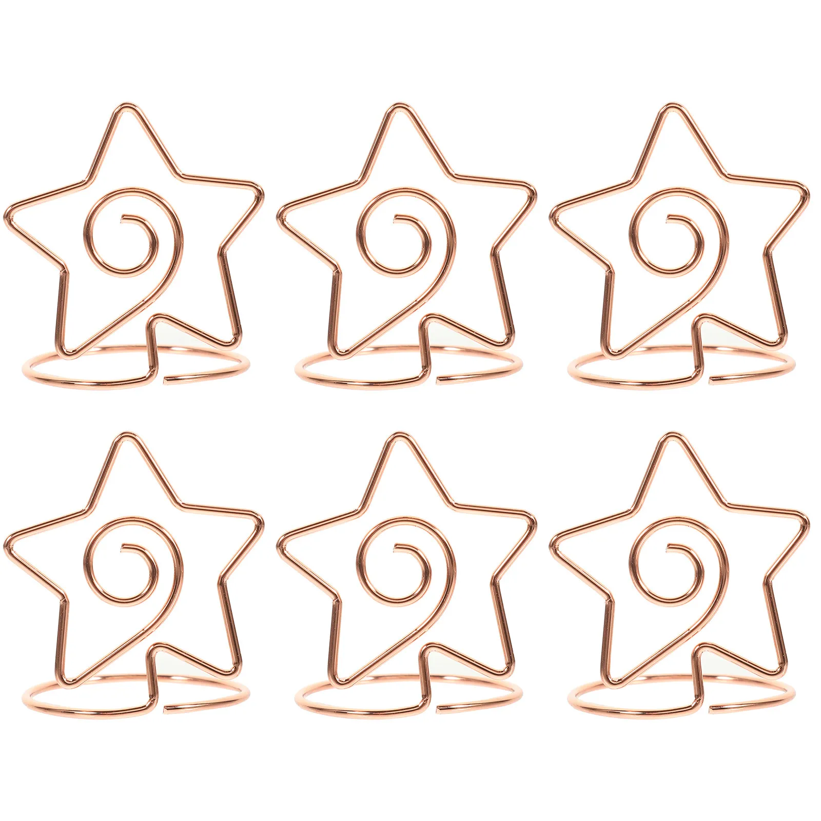 6Pcs Metal Seat Card Memo Clips Multi Purpose Photo Holders Table Number Stand Place Card Holder Picture Holders Clips
