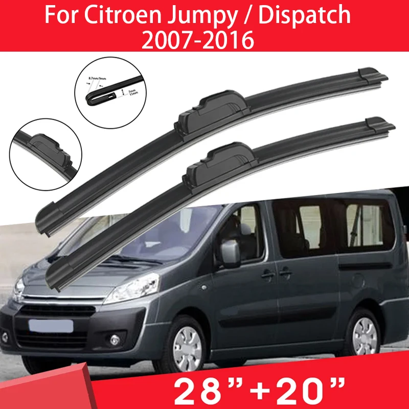 

Car Wiper Blade For Citroen Jumpy / Dispatch 2007-2016 28"+20" Windshield Windscreen Clean Naturl Rubber Car Wipers Accessories