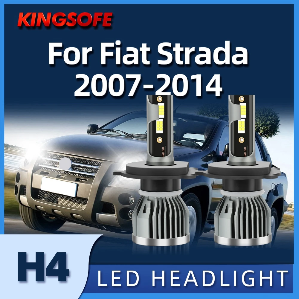 

KIONGSOFE LED Car Light H4 Hi/lo Turbo Headlight bulbs Headlamp For Fiat Strada 2007 2008 2009 2010 2011 2012 213 2014