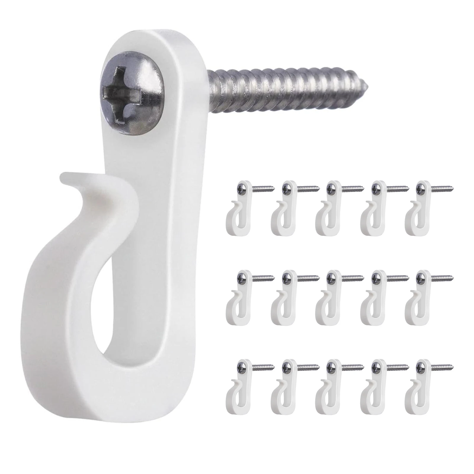 

15PCS Hanger Hooks for String Lights with Screw Indoor Outdoor Light Hooks Clips for Hanging Fairy Lights Patio Light