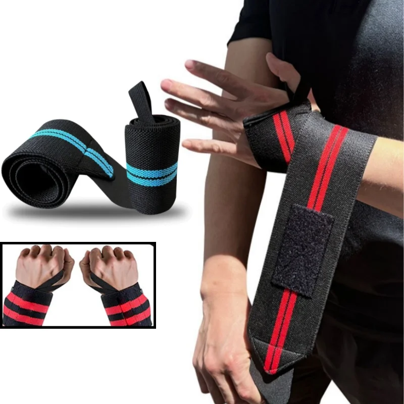 1/2 Piezas Muñequeras Ajustables para Levantamiento de Pesas, Protector de Muñeca, Soporte Profesional para Deportes y Powerlifting