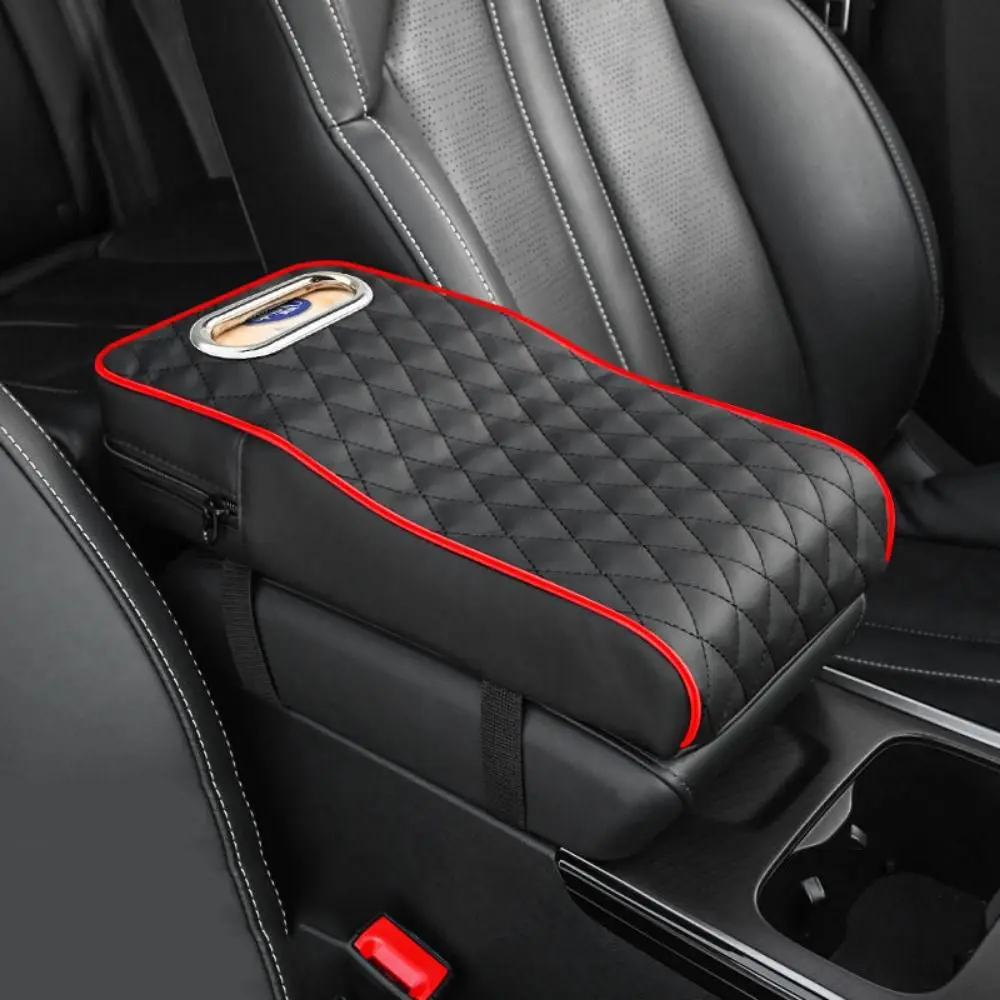 With Storage Pocket Car Center Armrest Box Pad Thicken Wear-resistant Arm Rest Protector Mat Anti Fouling Durable