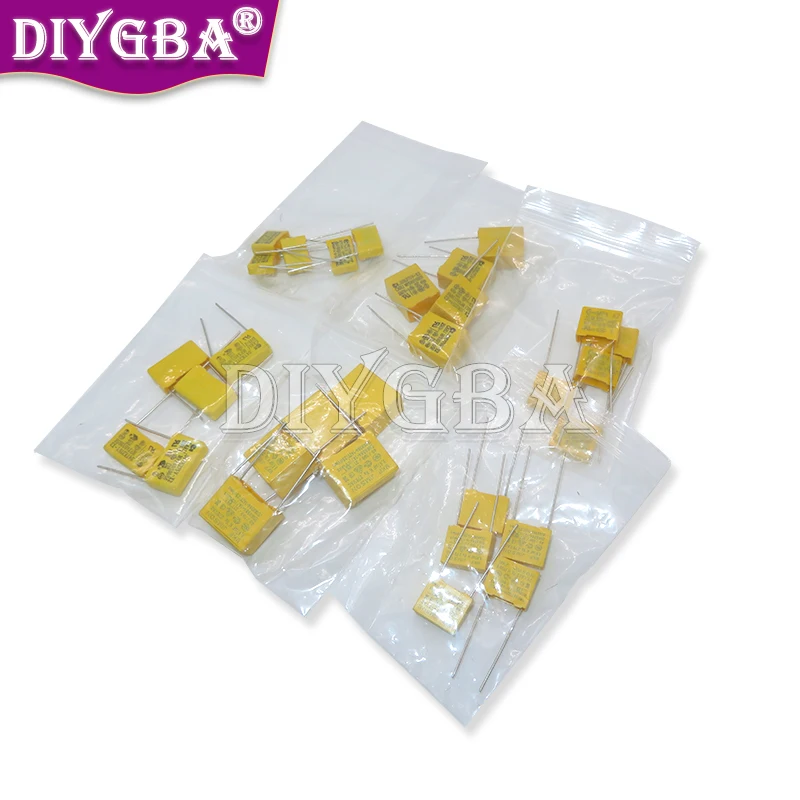 

10Values*5pcs=50PCS/Set 275VAC X2 Safety Capacitor Package Electronic Component Package 102K-105K