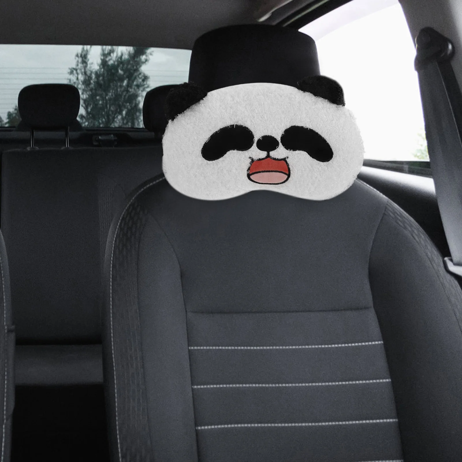 

Panda Headrest Pillow For Car Seats Cute Cartoon Design Comfortable Neck Support Car Interior Decoration Auto