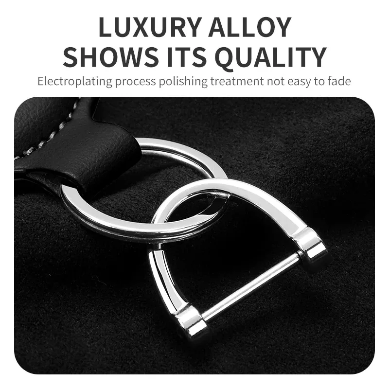 Genuine Leather Car Keychain Key Ring Anti Lost Pendant For Peugeot 3008 5008 208 308 508 2008 408X 108 Wheel Center Cap view 3