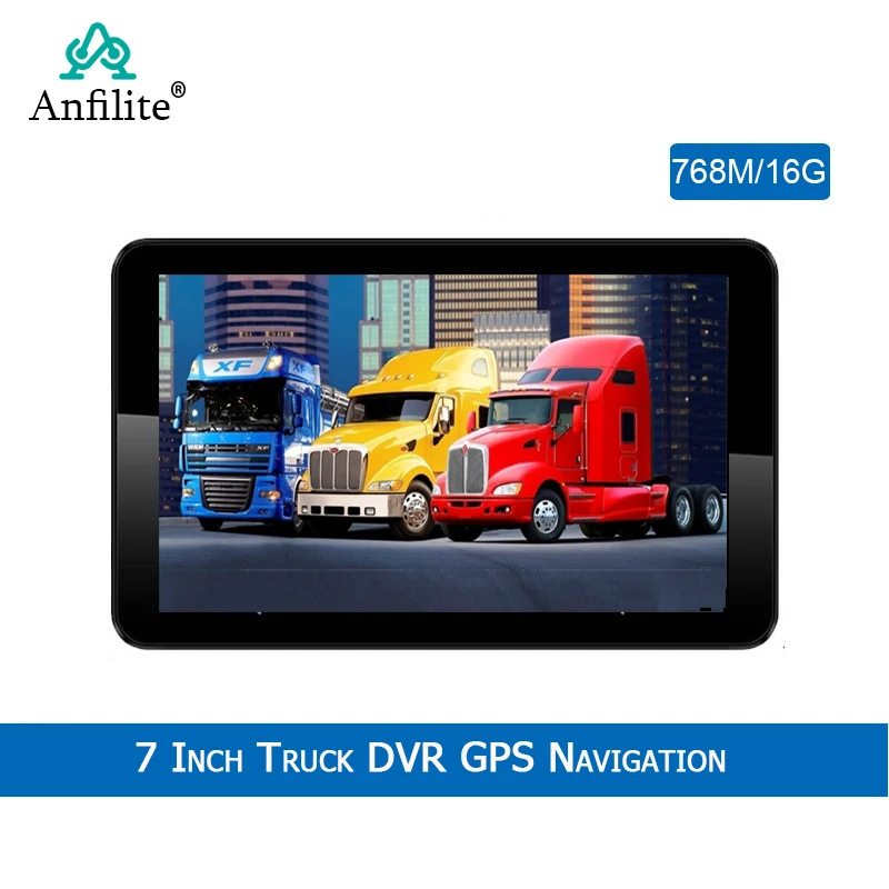 7 inch car DVR Android GPS navigation Capacitive 1GB+16GB Bluetooth WIFI Europe map Truck Vehicle GPS Dash cam