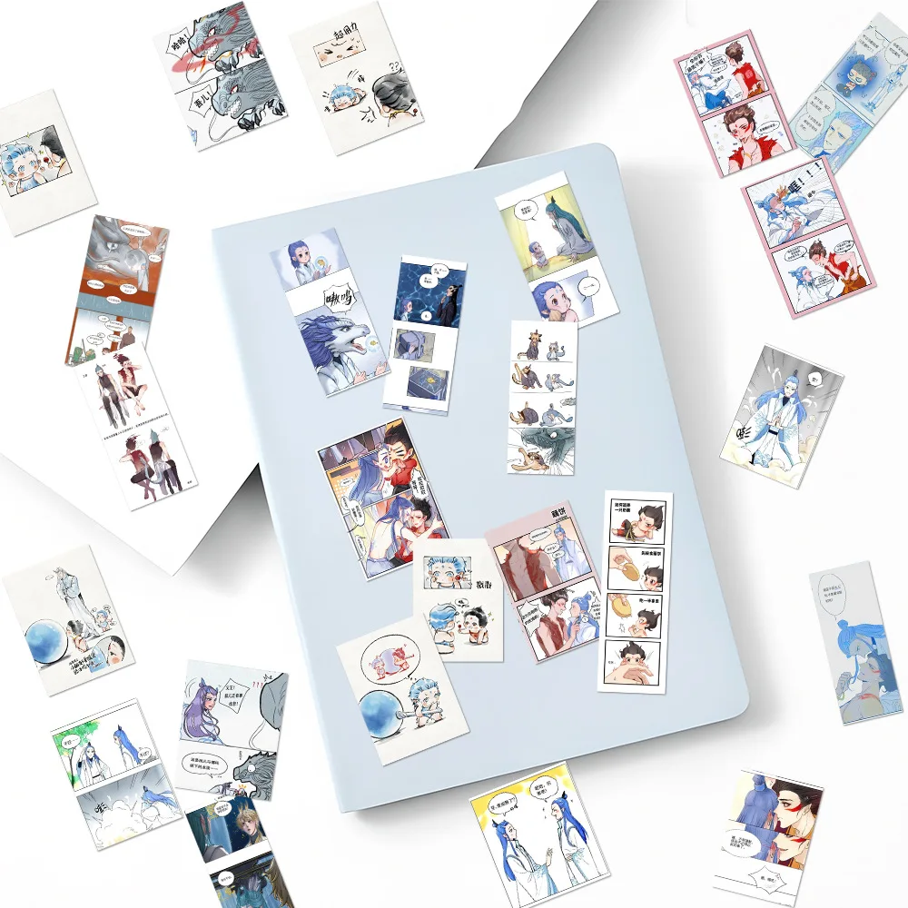 10/88 قطعة أنيمي Nezha شخصية آو بينغ الحوار الكتابة على الجدران ملصق مزين دفتر جراب هاتف كأس حقيبة ملصق مضاد للمياه