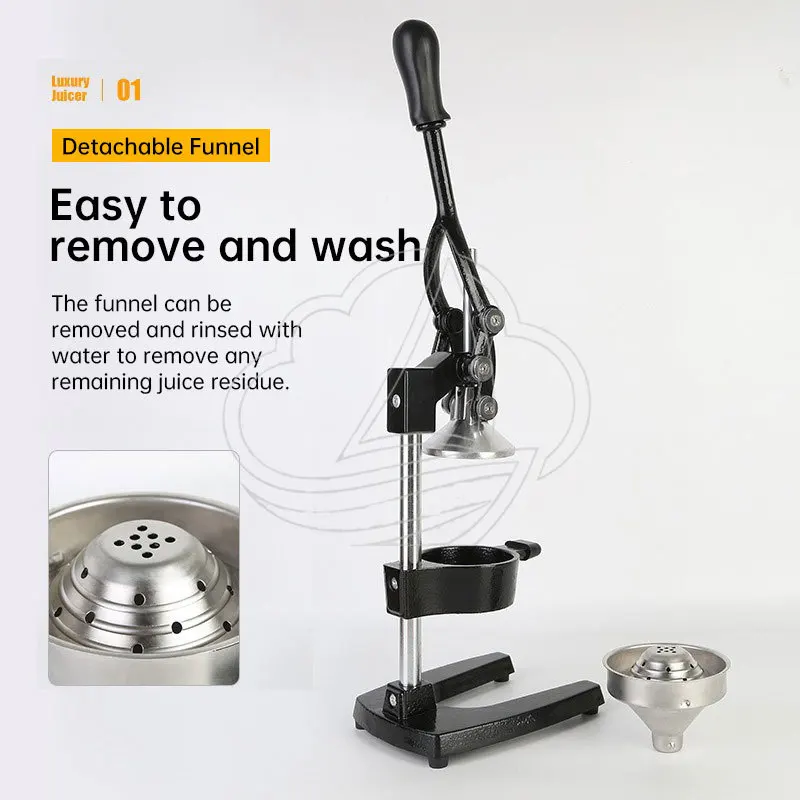 Heavy Duty Cast Iron Manual Citrus Juicer Commercial Grade Hand Press Orange Fruit Juice Squeezer