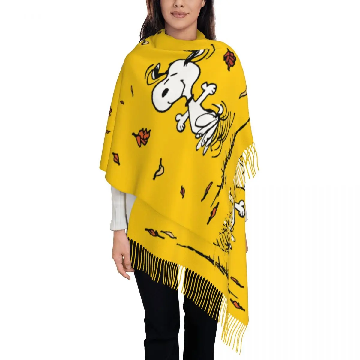 

Custom Print Cartoon Snoopy Scarf Men Women Winter Warm Scarves Shawl Wrap