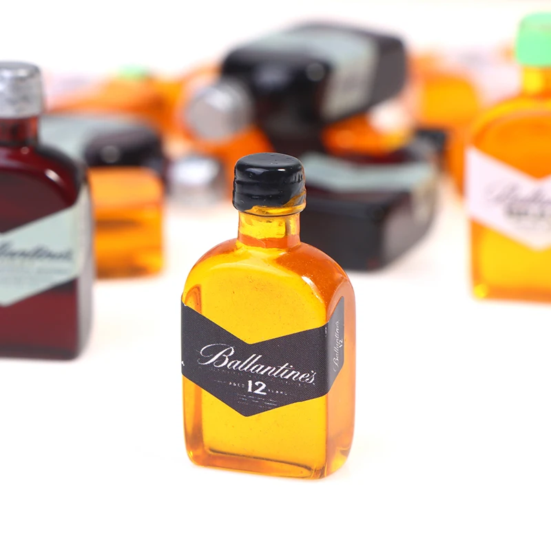 2/3/5/6pcs 1/12 Dollhouse Miniature Simulation Whisky Wine Bottle Model Accessories