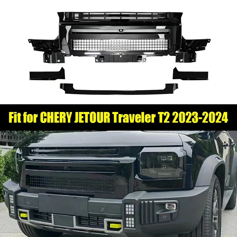 

New! Off-road Grille Fit for CHERY Jetour Traveller T2 2023 2024 Defender Style Grille Front Face Appearance Auto Exterior Trim