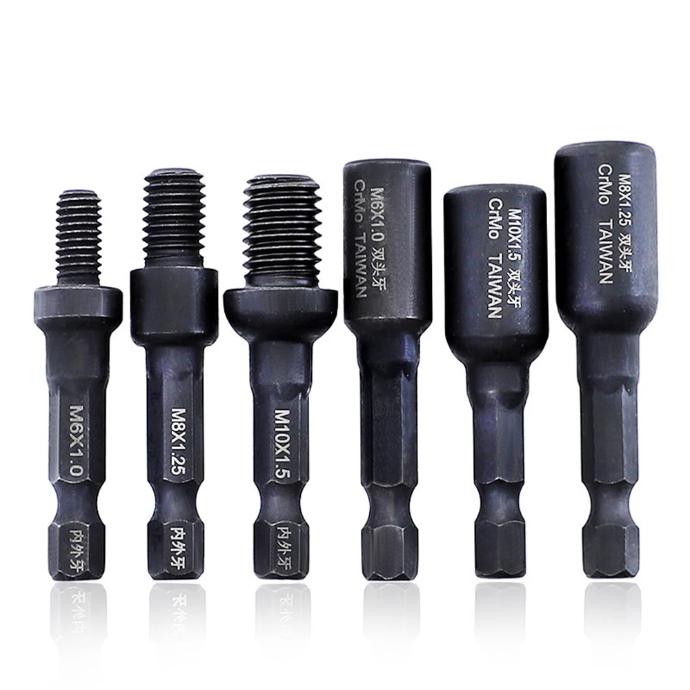 

M6 M8 M10 Self-Tapping Socket Adapter Set for Insert Nuts or Hanger Bolt Power Drill Tool Socket Lock Screw Thread Sockets