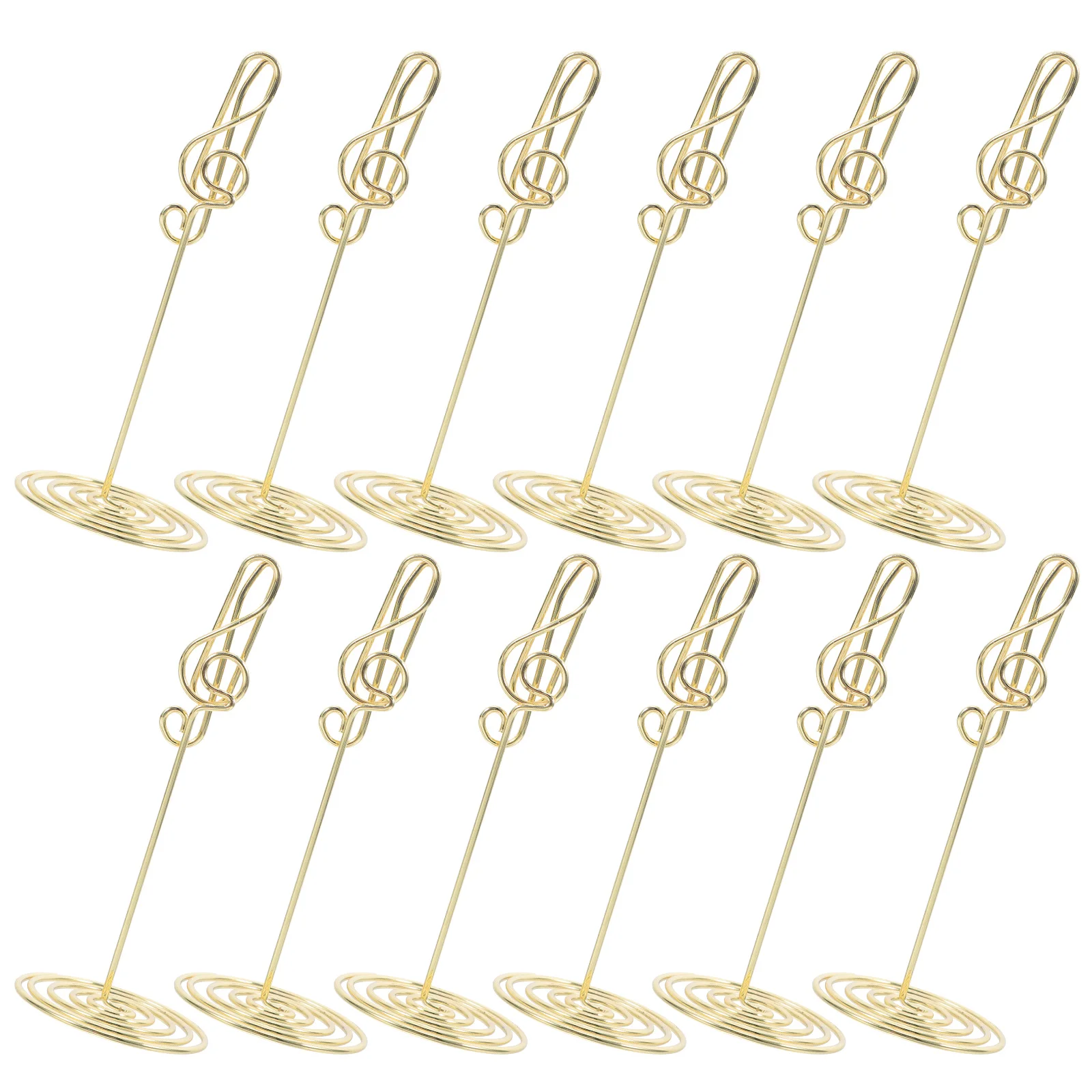

12 Pcs Creative Note Notes Clip Card Placement Clips Desktop Picture Holders Greeting Display Stand Decorative