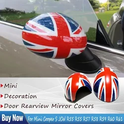 For Mini Countryman Clubman Paceman Cooper S Union Jack R55 R56 R57 R58 R59 R60 R61 Rear View Mirror Car Exterior Accessories