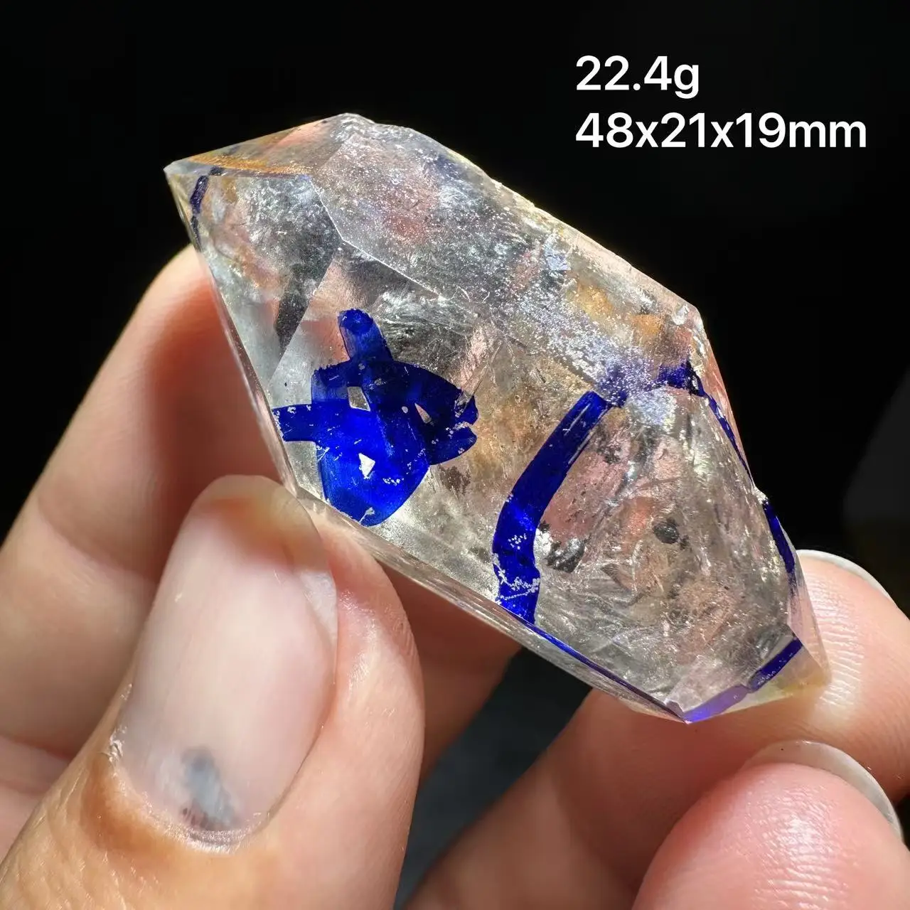 The New 100% Natural Herkimer Diamond Crystal Water Bubble Lucky Stone Comes from Yunnan view 4
