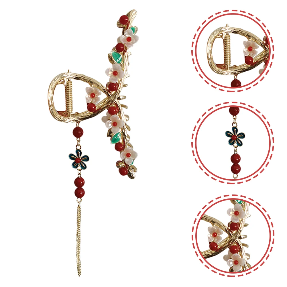 

2Pcs Hair Clips Tassel Design Hair Claw Clips Women Hair Accessory Metal Hair Decoration for Office Travel Home