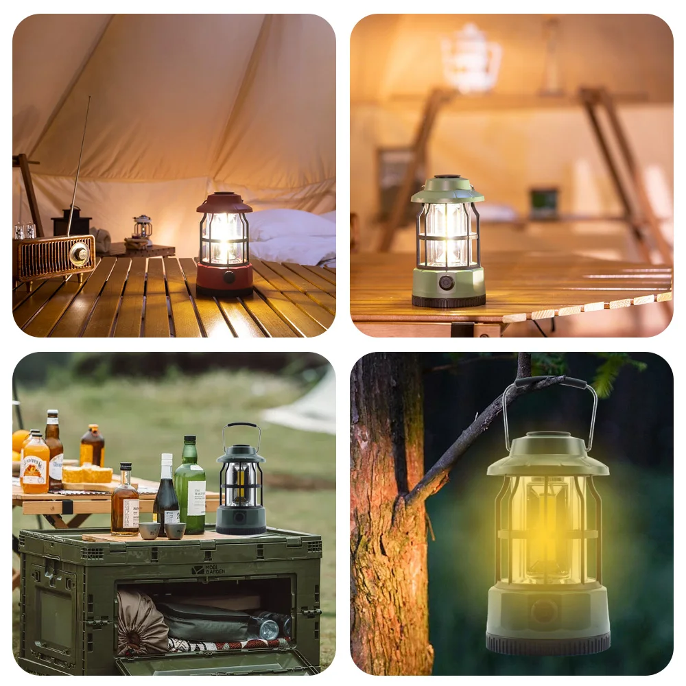 LED Camping Lamp Outdoor Portable Lantern Battery Powered Travel Tent Lamp For Outdoor Hiking Camping Fishing Lighting