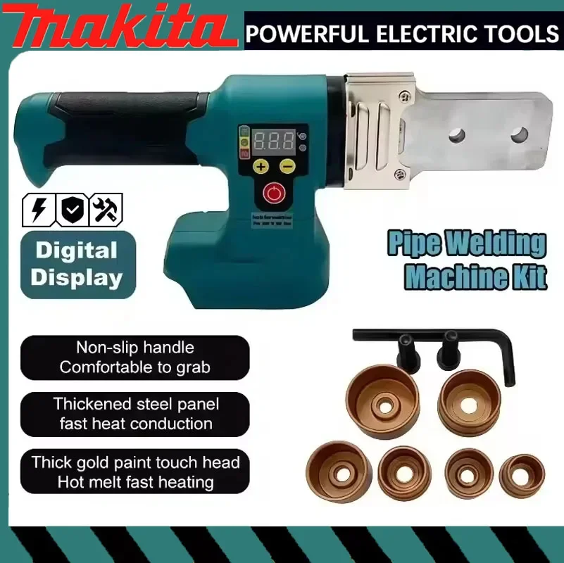 マキタ電動パイプ溶接機コードレスフューザー-ppr-pe-はんだごてプラスチックチューブ-pp-加熱ホットメルトバッテリーなし