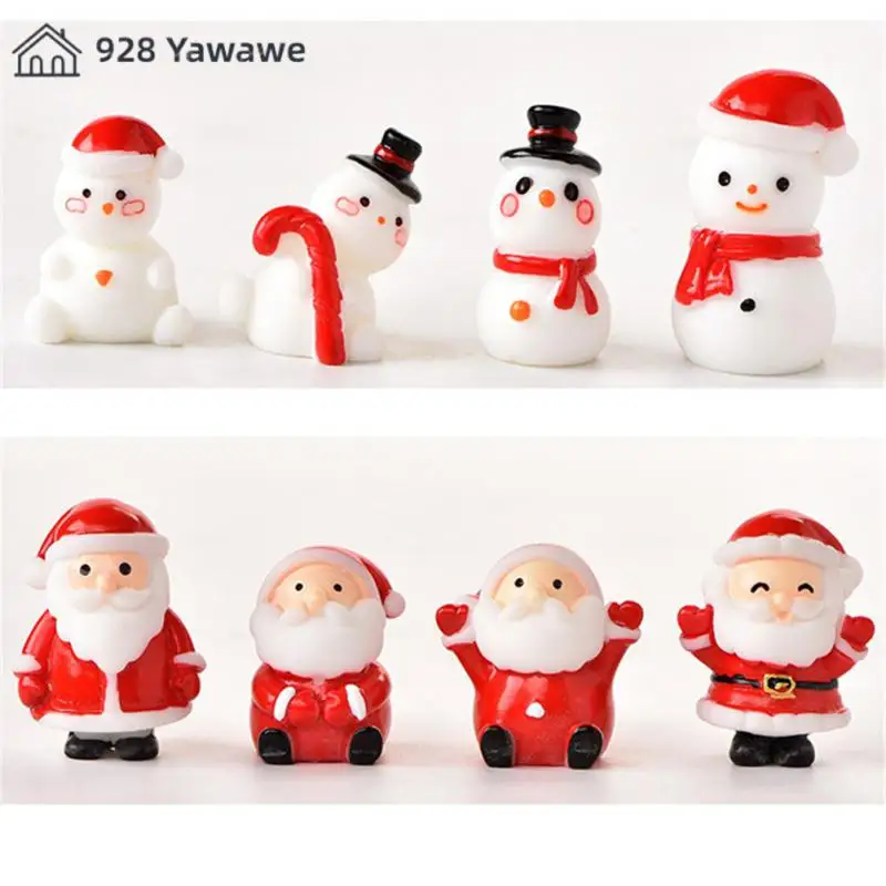 Resin Santa Claus Ornaments Merry Christmas Decorations 2022 Christmas Gifts Home Miniatures Noel Navidad New Year 2023