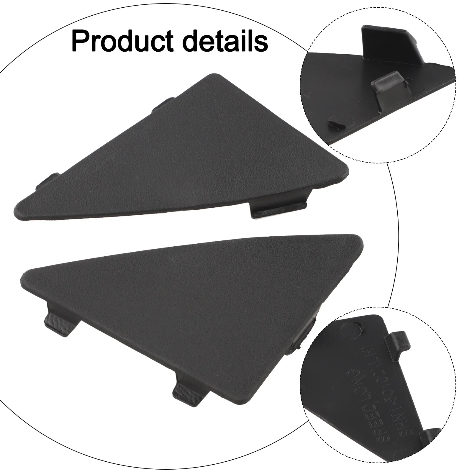 Front Bumper Tow Eye Cover Cap Set 2 Pieces for Mazda 3 Model Years 2014 through 2017 Compatible Aftermarket Part view 2