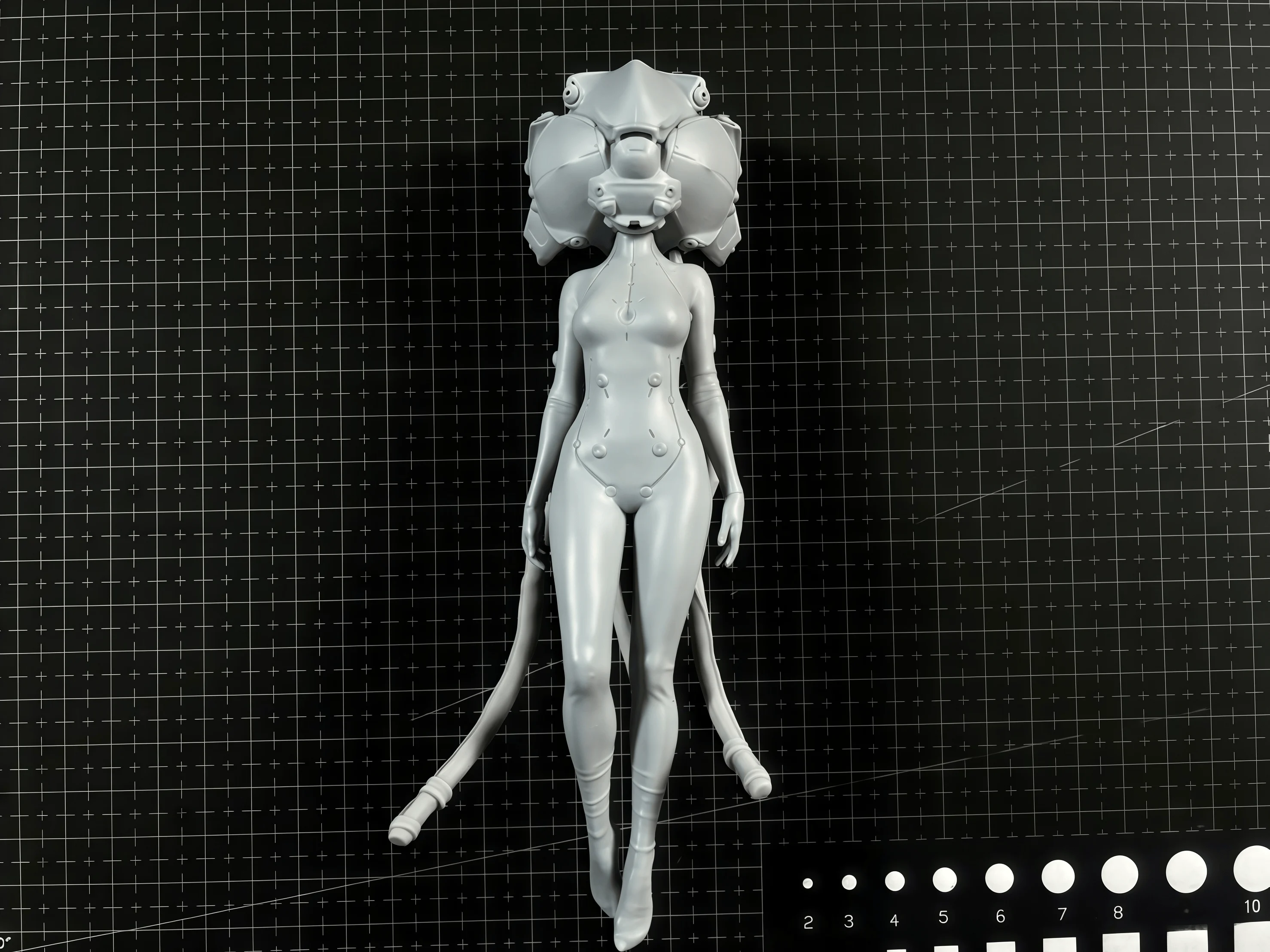 1/12 (160mm) キャストレジンモデル、SFキャラクターのエイリアンクラゲリーダー、未塗装