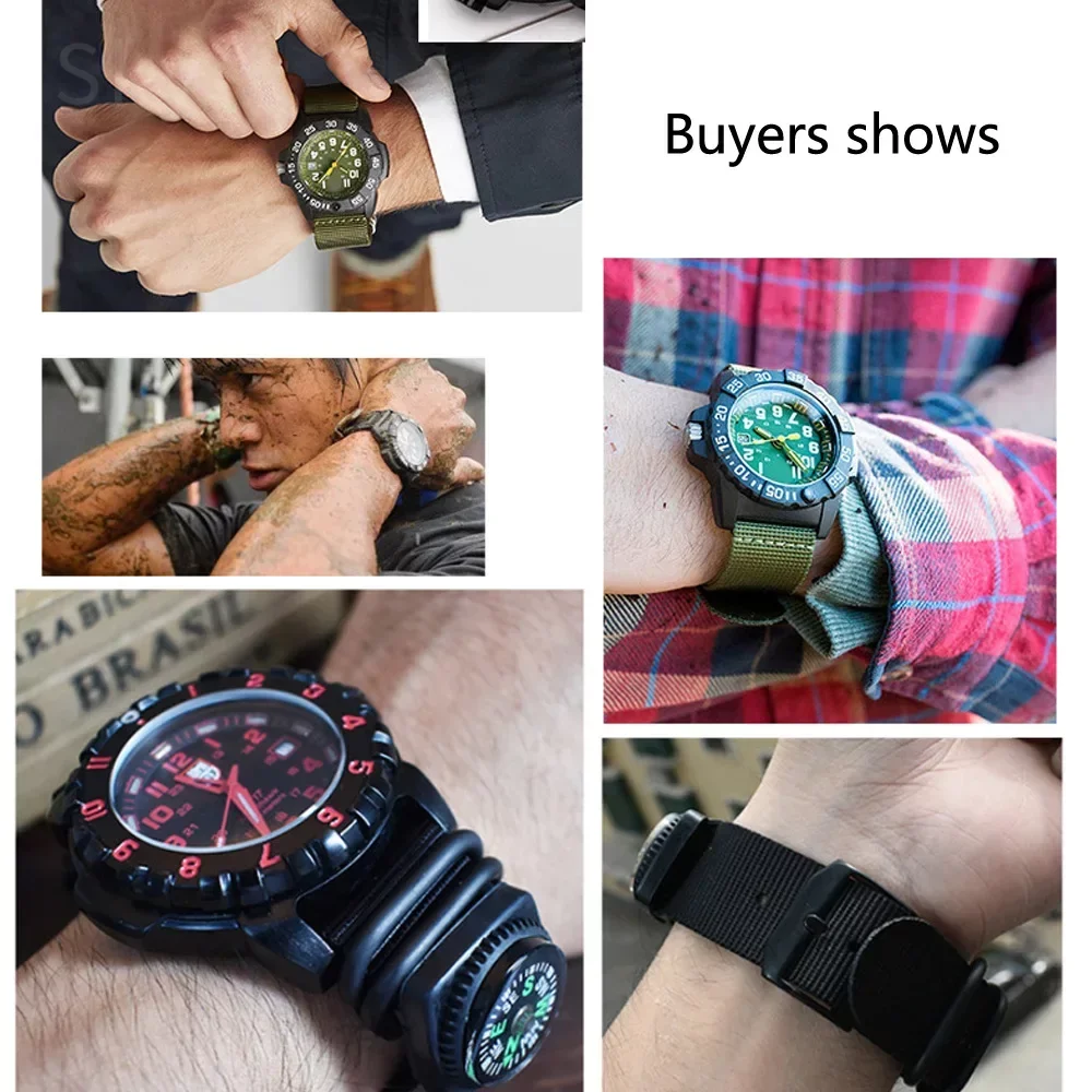 Nylon watch strap 22mm 23mm watch band waterproof sport for luminox watchbands strap fashion bracelet bracelet for men