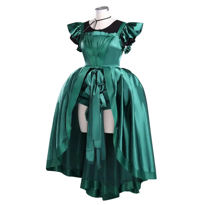 الأربعاء أغنيس أزياء تنكرية فساتين خضراء لحفلات الهالوين كرنفال للنساء والفتيات mj:3